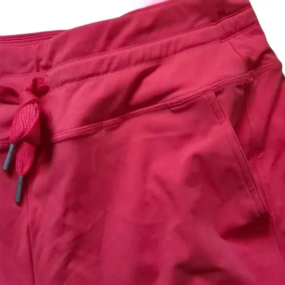 NWT Halara Neon Coral Pink Jogger Pants High Waist Drawstring Stretch XL Petite - Picture 6 of 11